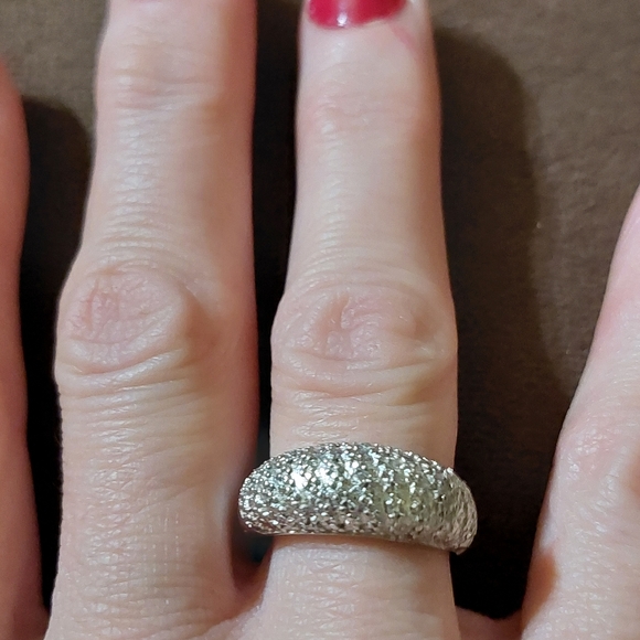 Genuine Diamonds in Sterling Silver Ring Size 5! 💍 - Picture 8 of 9
